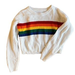 Justice girls size 12 rainbow sweater excellent condition